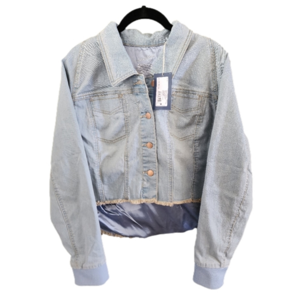 Nwt Women's Adaptive Denim Jacket Universal Thread Light Wash Size Medium